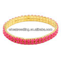 Bracelets perlés en résine élastique à double doublure avec multicolore 110102128